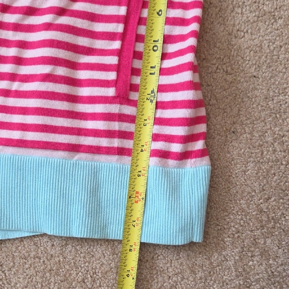 Lands' End Women's Colorful Striped Cardigan - Pink, Yellow, and Blue - Picture 11 of 15